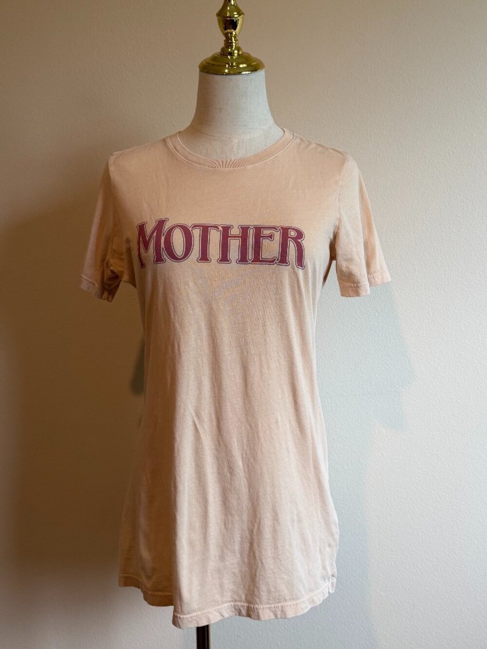 The Bee & The Fox Mother Tee | Peach & Burgundy | Size L - Picture 2 of 7